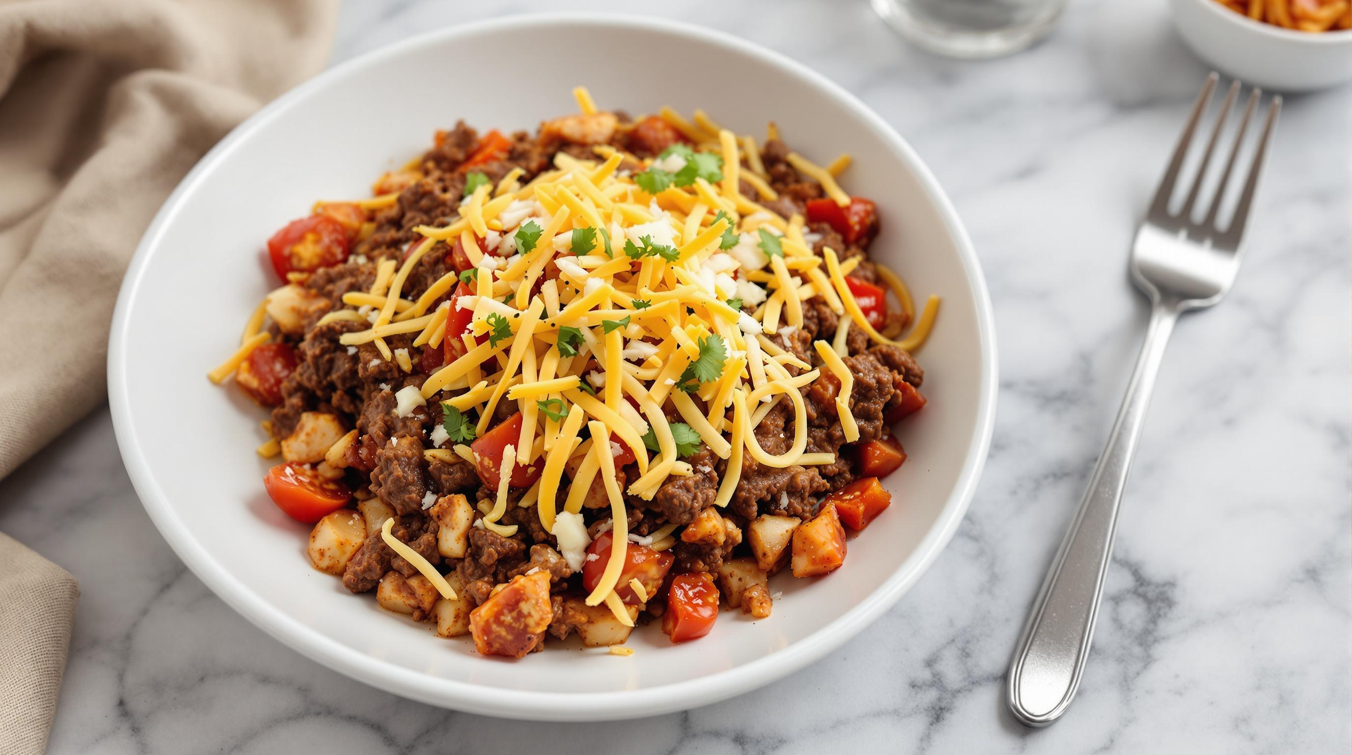 Keto Chilli Beef Bowl