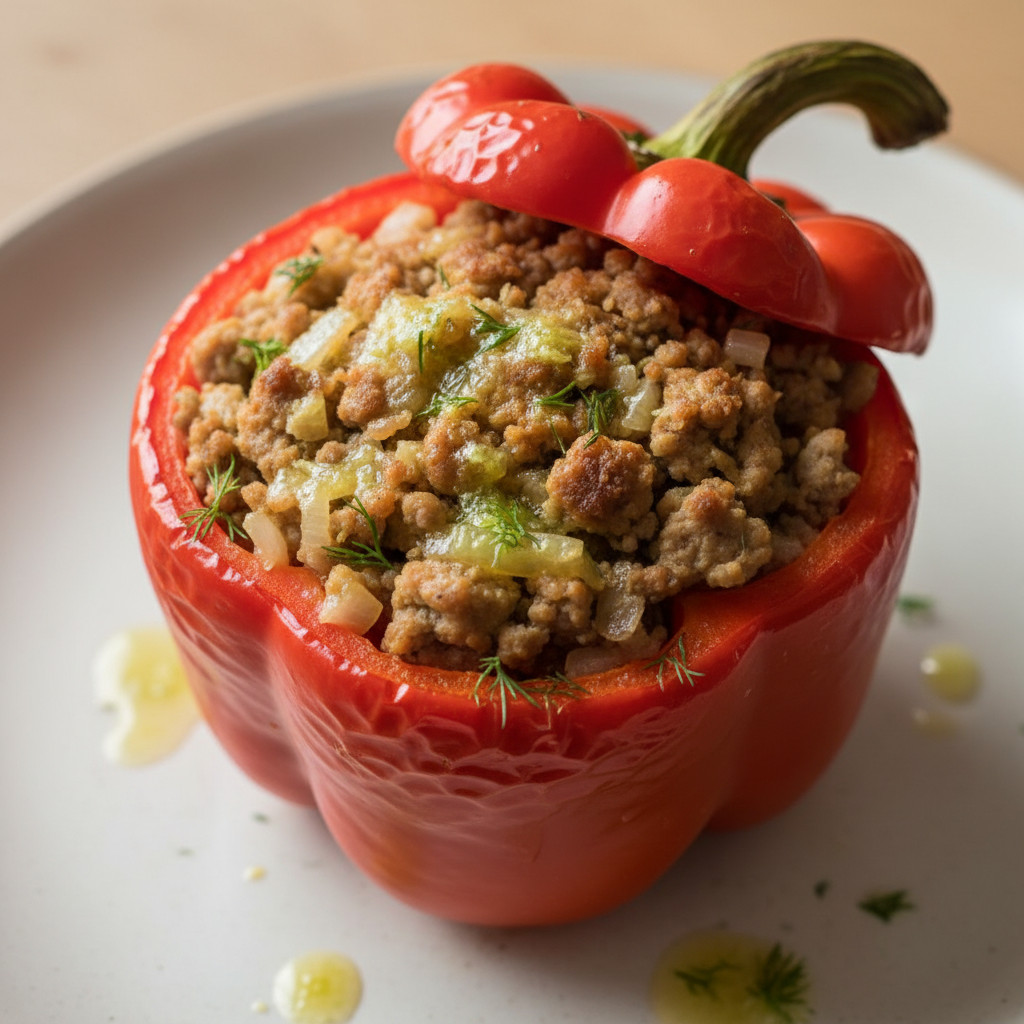 Lamb and Lime Stuffed Peppers