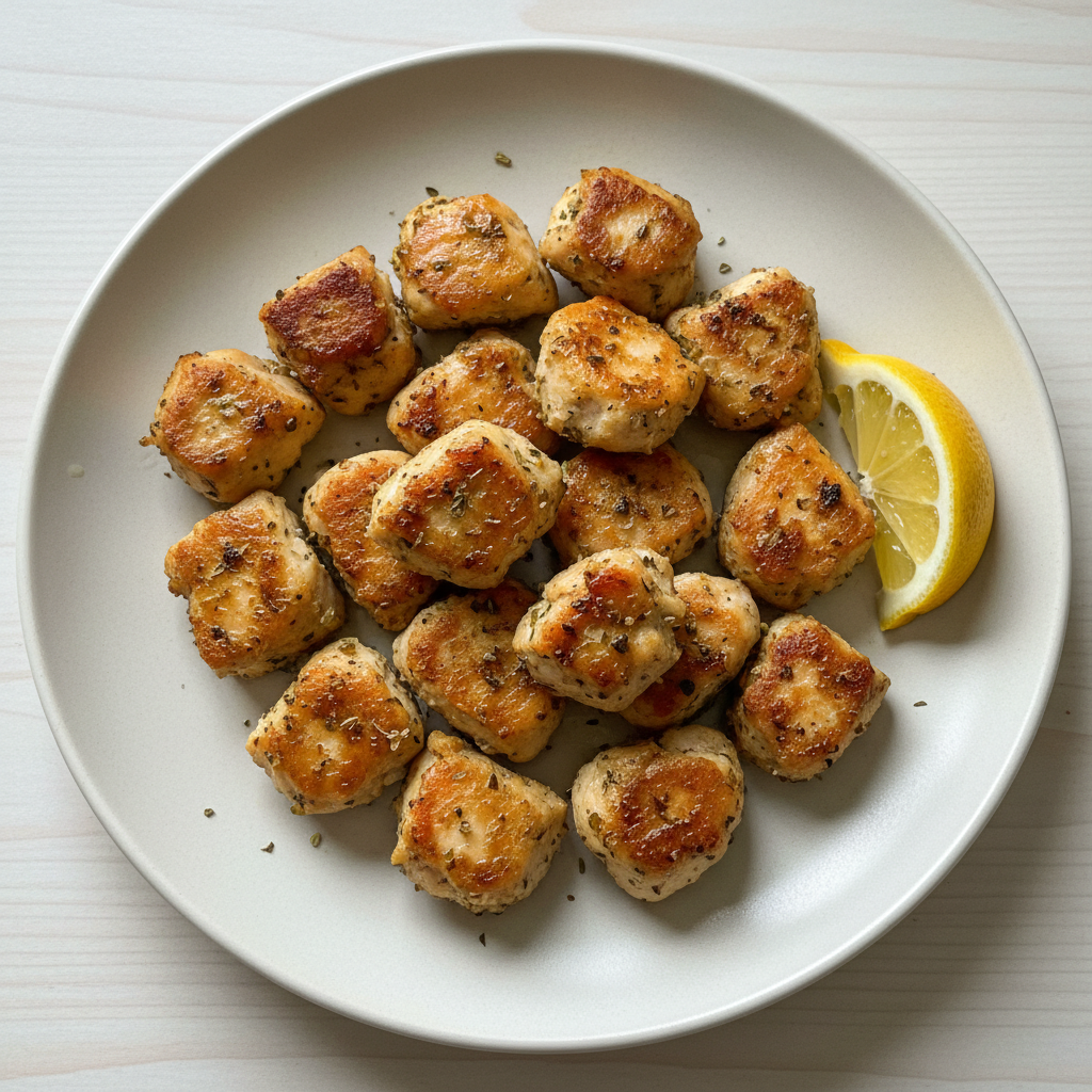 Lemon Garlic Chicken Bites