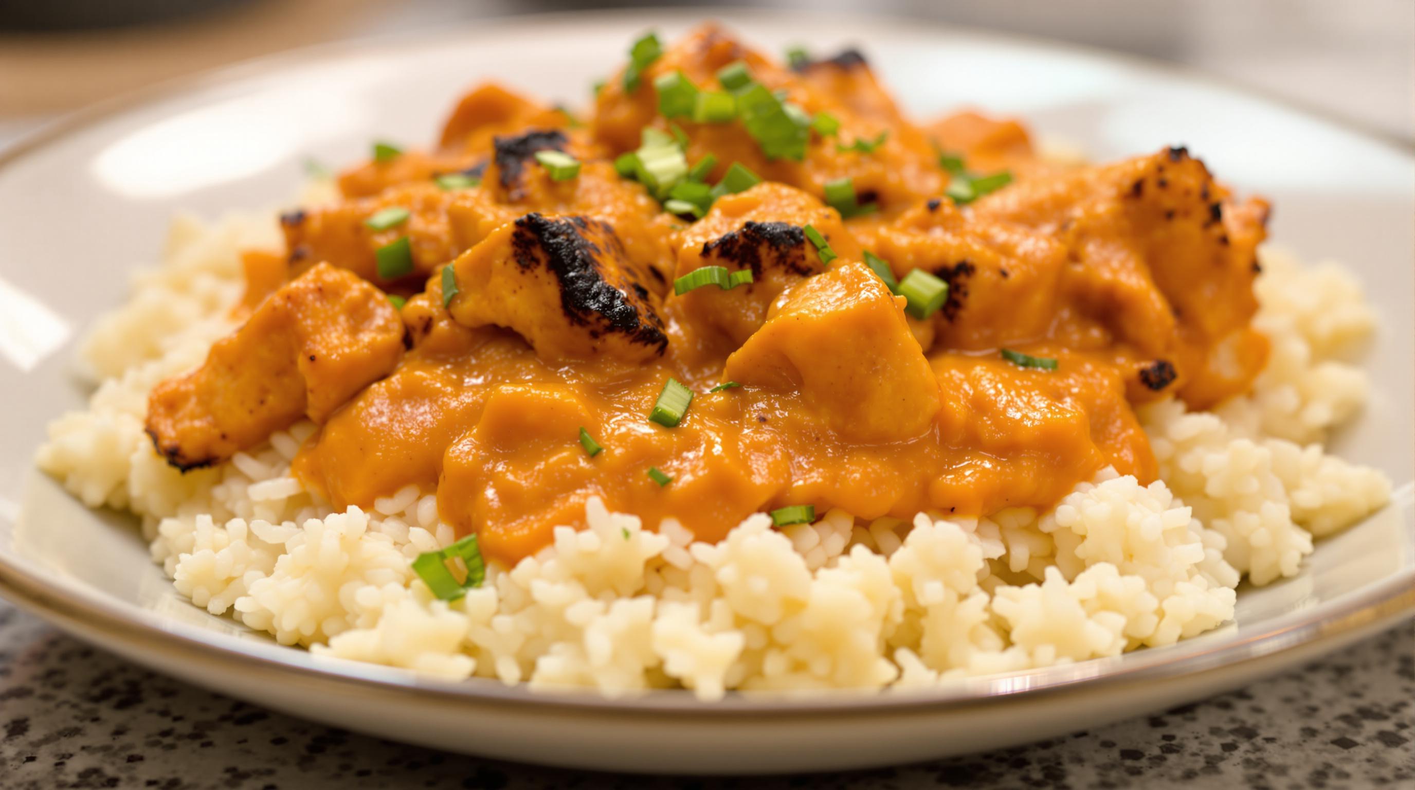 Low-Carb Chicken Tikka Masala with Cauliflower Rice