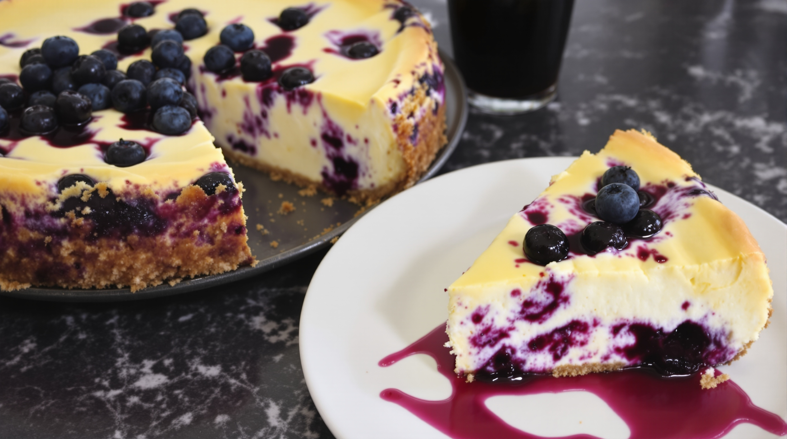 Low Carb Blueberry Cottage Cheese Cheesecake