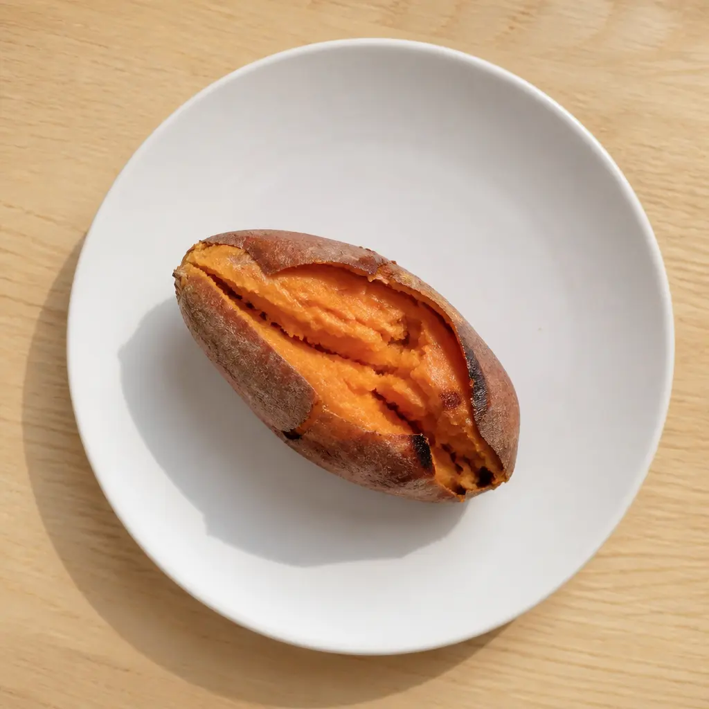 Microwaved Sweet Potato