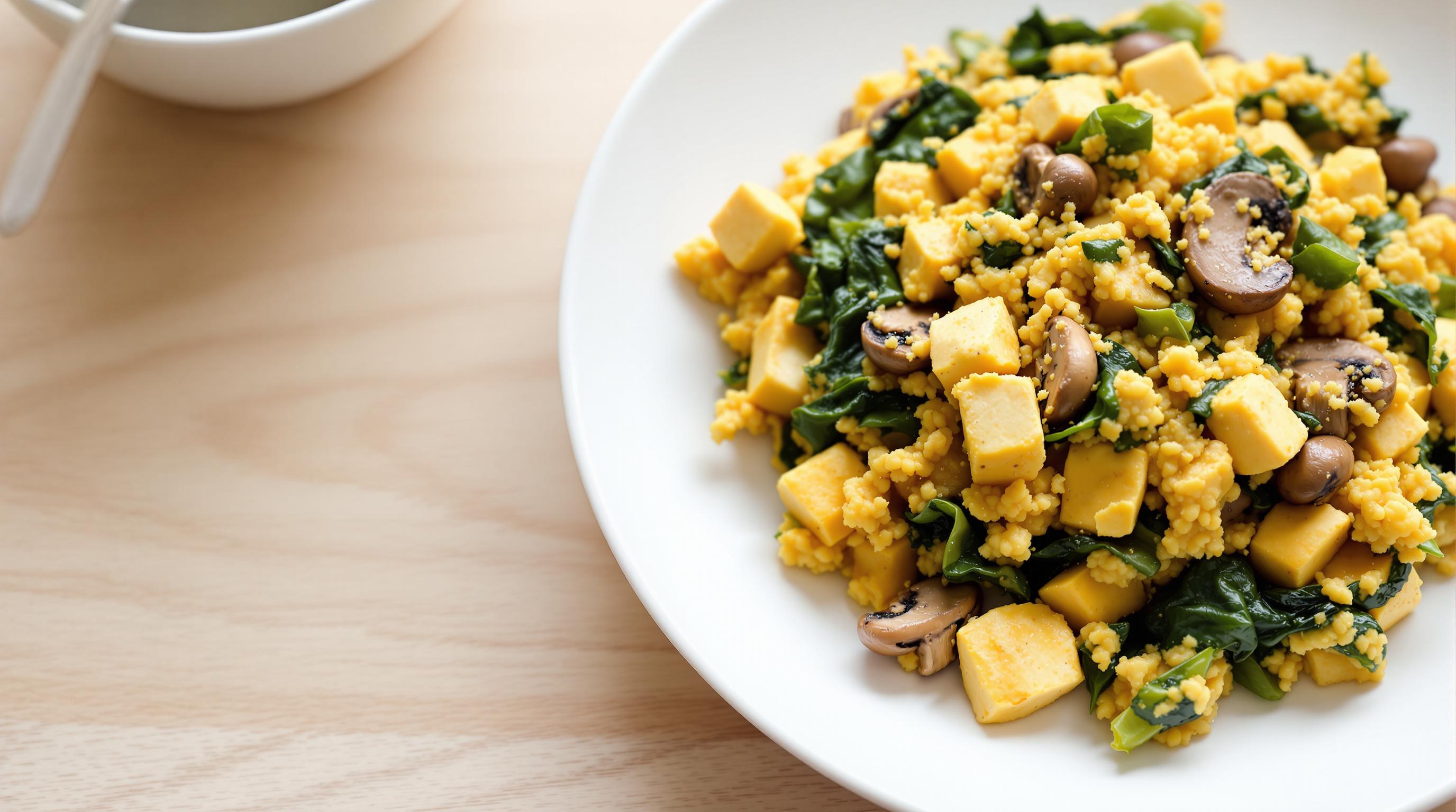 Mushroom & Spinach Tofu Scramble