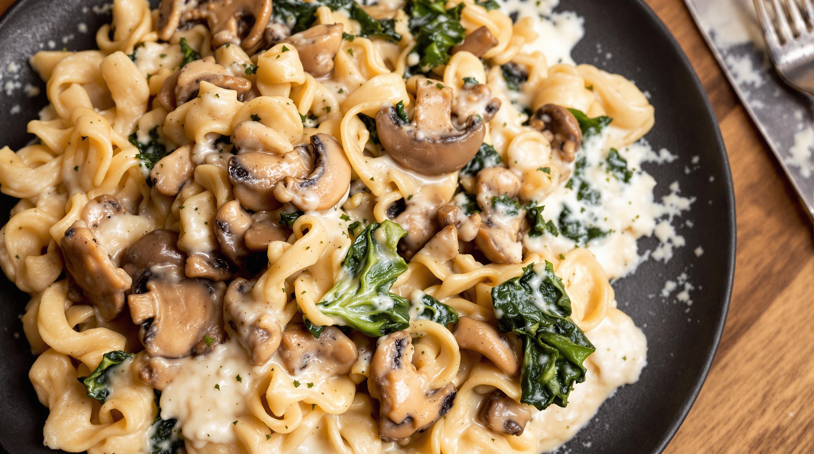Mushroom and Spinach Stroganoff