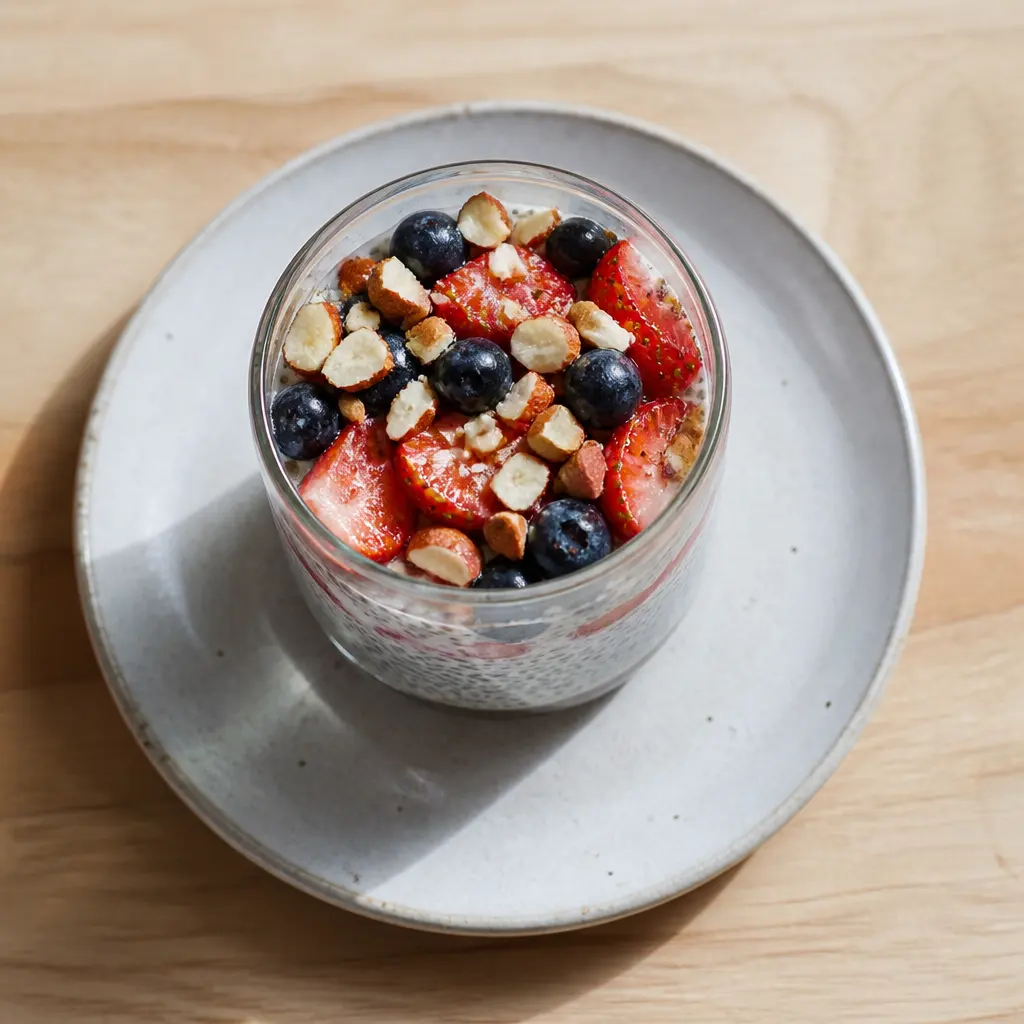 Overnight Paleo Chia Berry Breakfast Bowl