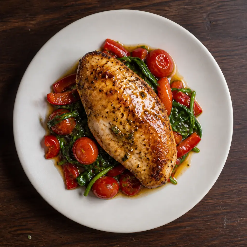 Pan Seared Chicken Breast with Vegetables