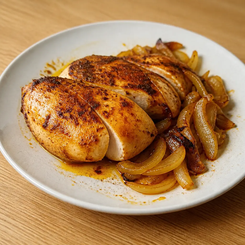 Paprika Roast Chicken with Sweet Onion
