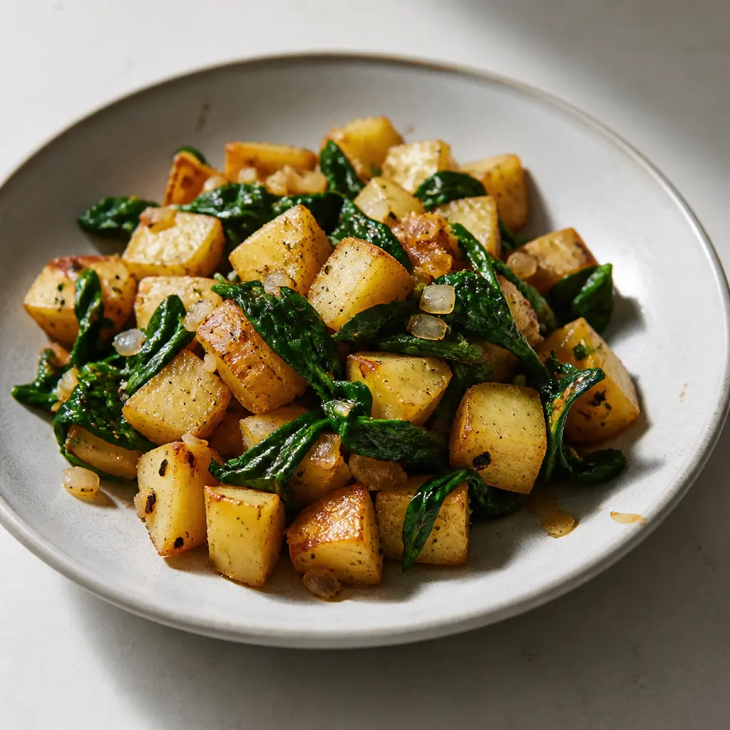 Potato Hash with Spinach