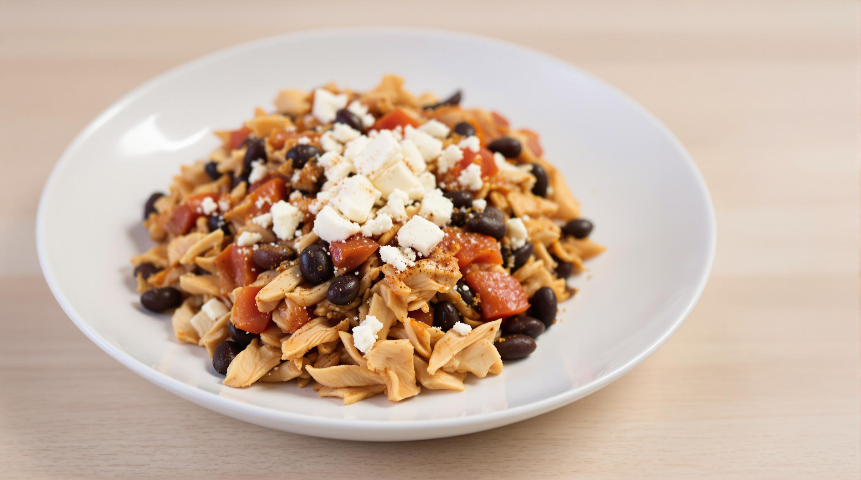 Pulled Chili Chicken with Black Beans