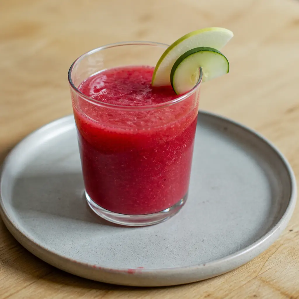 Raspberry, Pear, and Cucumber Juice