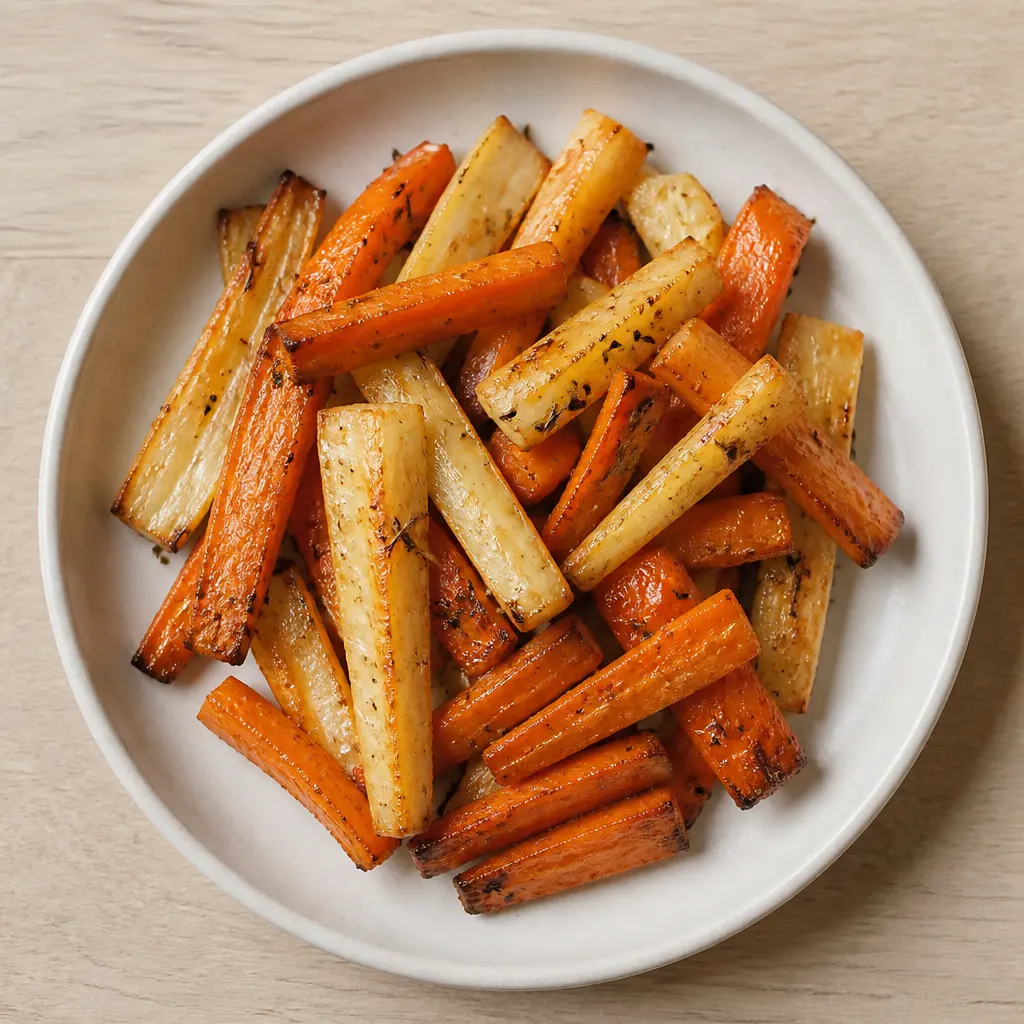 Roasted Carrots and Parsnips with White Balsamic