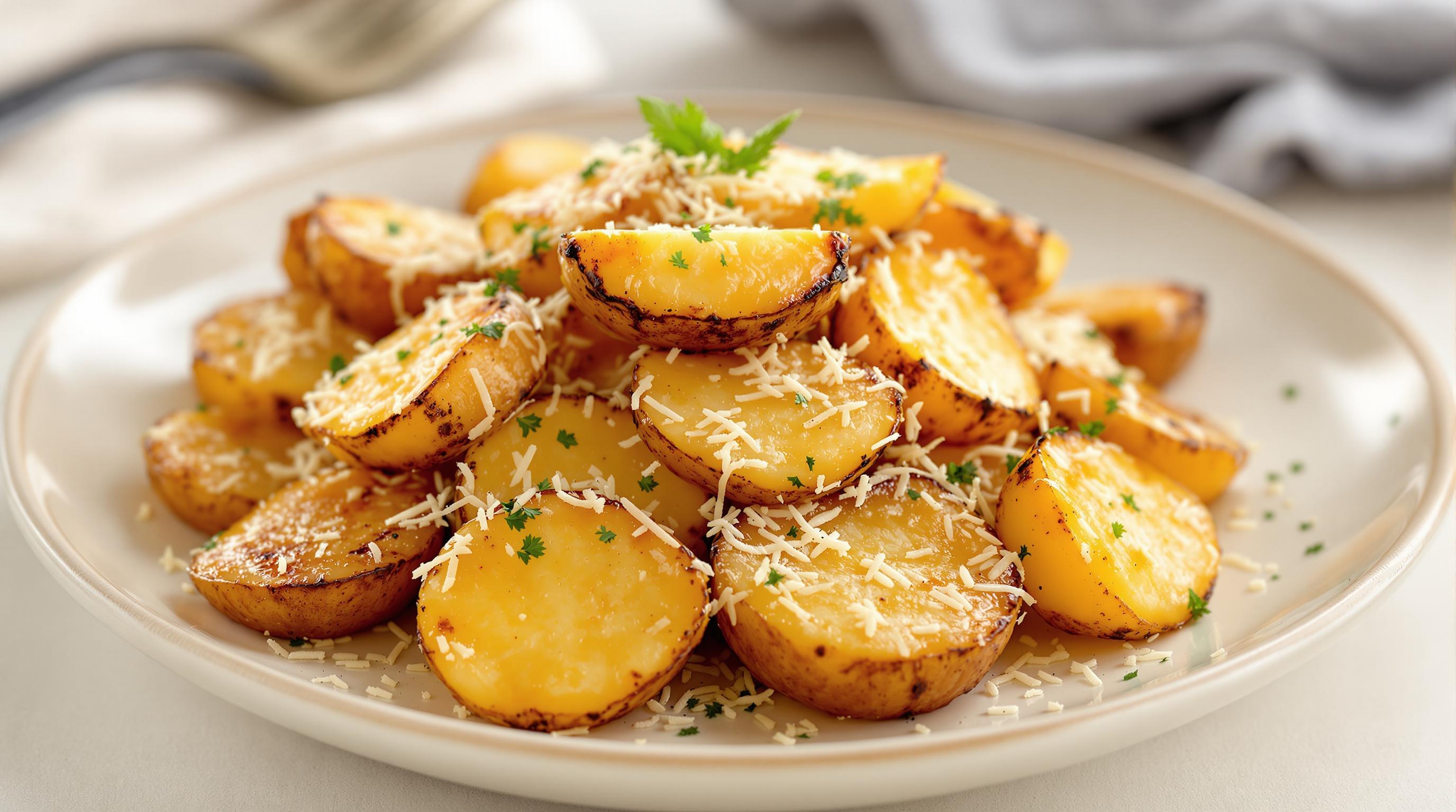 Roasted Garlic Butter Parmesan Potatoes