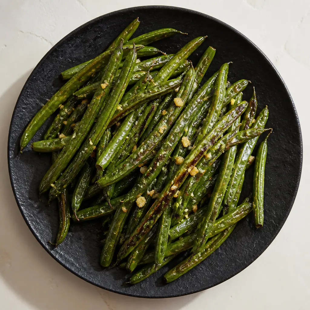 Roasted Green Beans with Fresh Garlic
