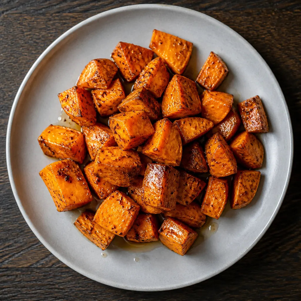 Roasted Sweet Potatoes with Honey and Spices