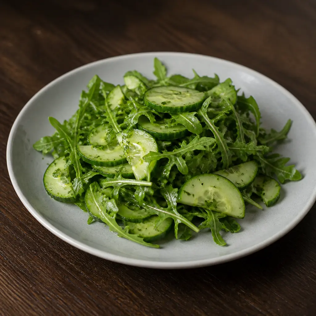 Rocket and Cucumber Salad with Lemon Dill Dressing