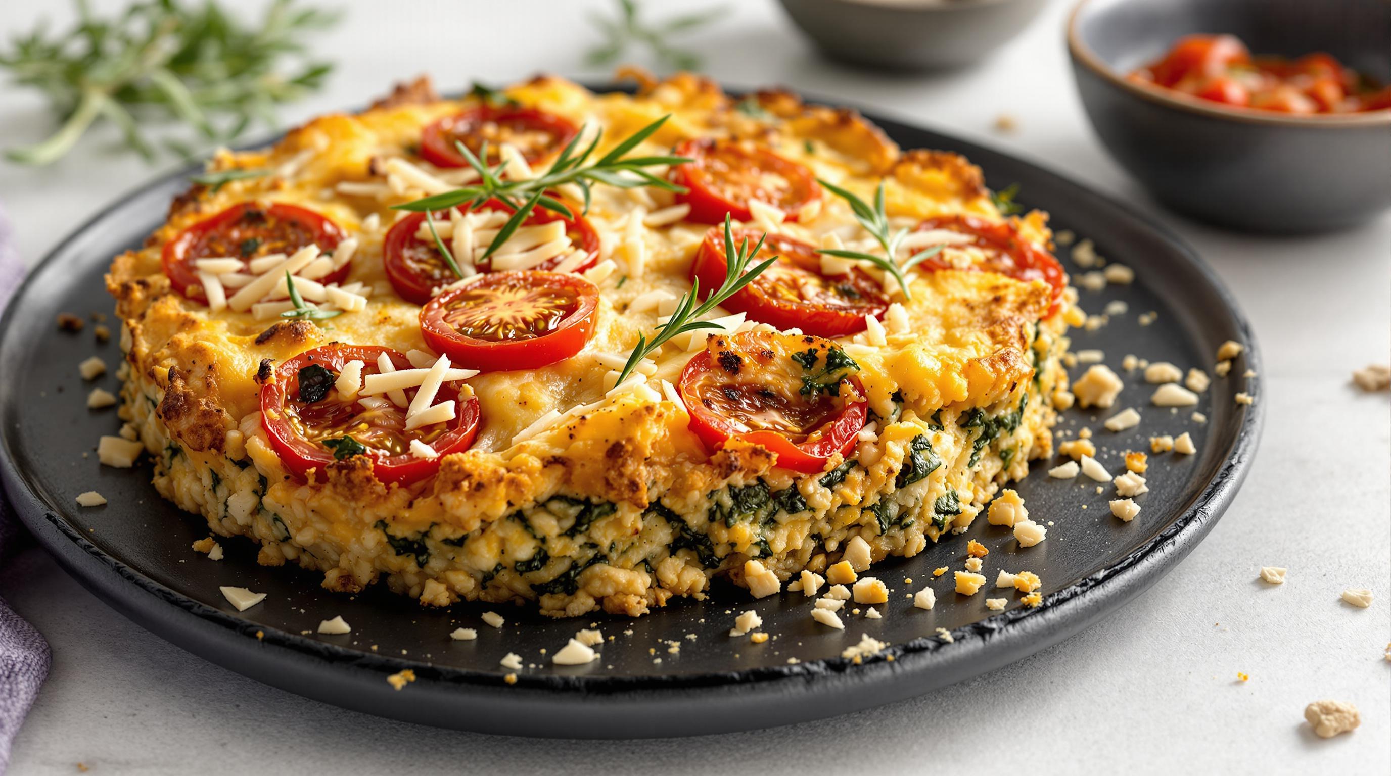 Rosemary Spinach & Tomato Savoury Baked Oats