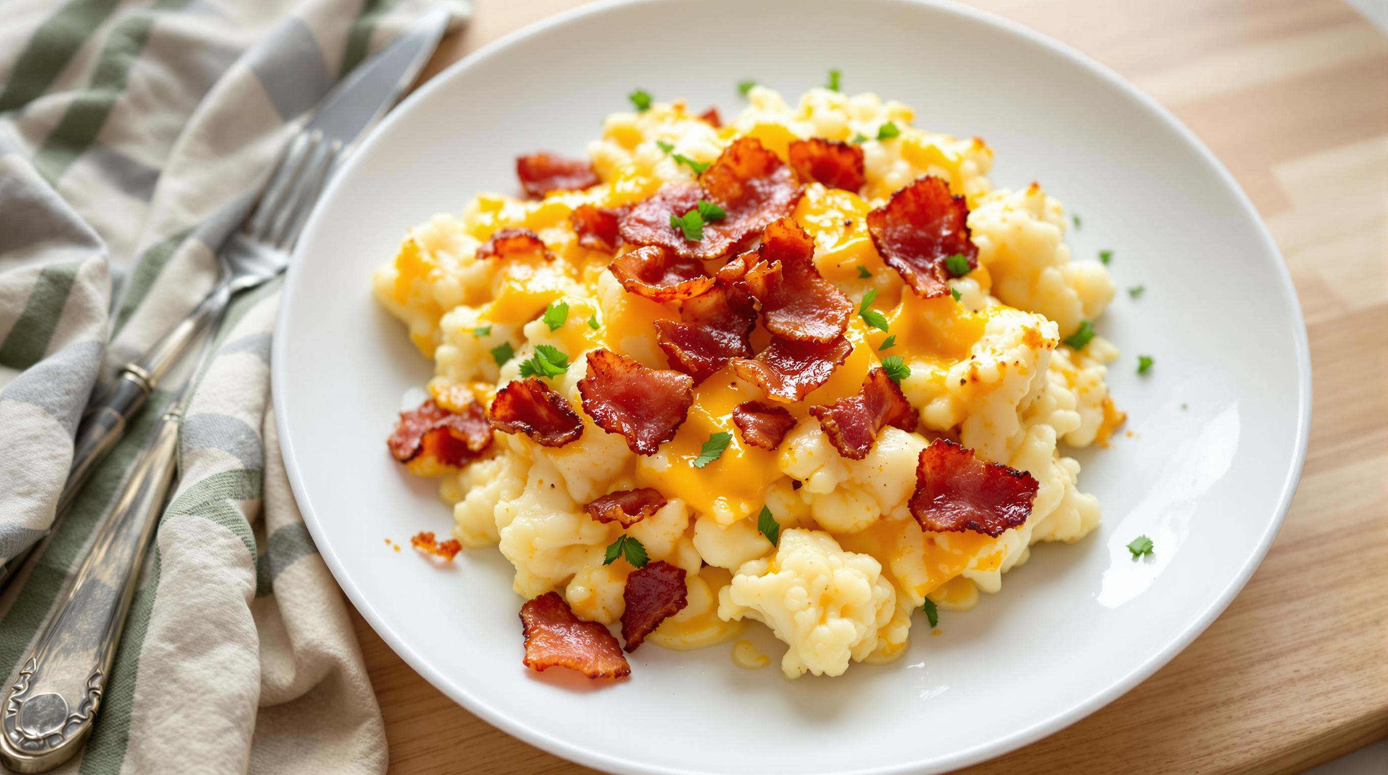 Rustic Cauliflower Cheese with Bacon