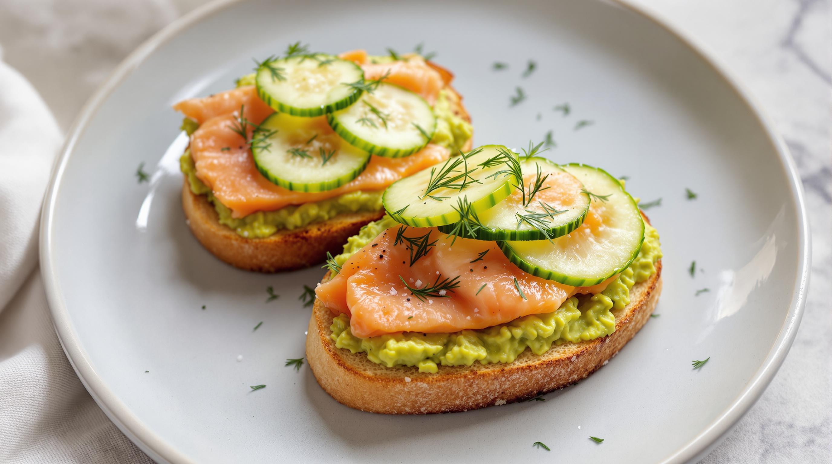 Salmon Cucumber Tartines