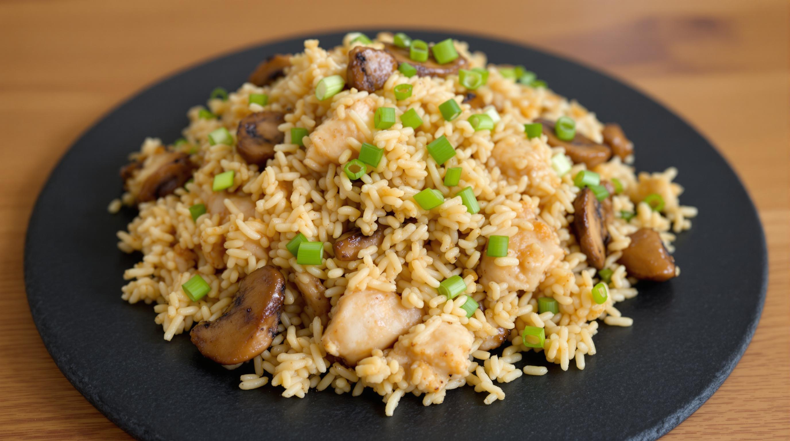 Savory Chicken Mushroom Fried Rice