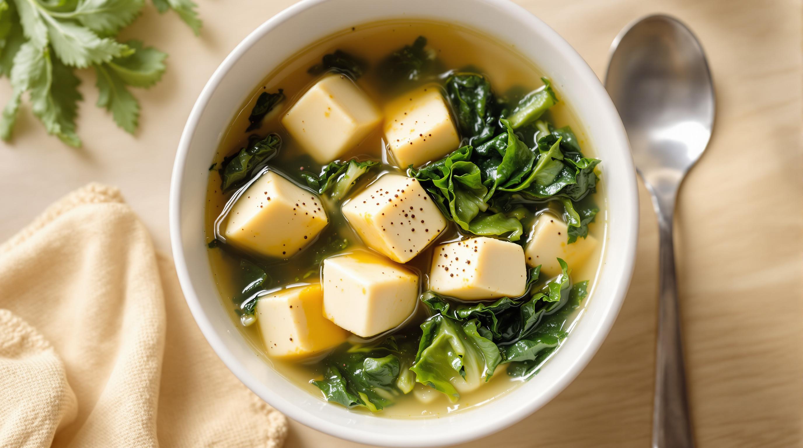 Silken Tofu and Kale Soup