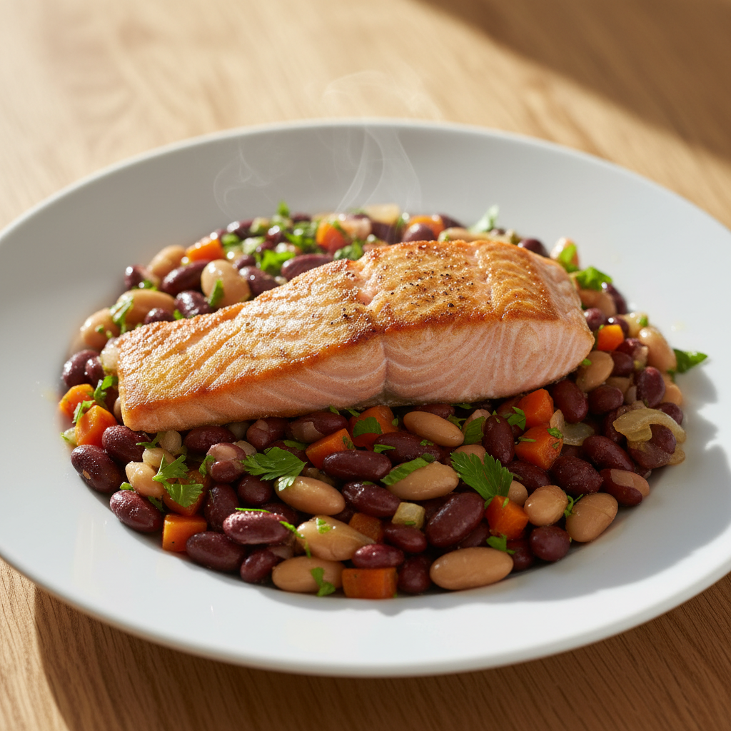 Simple Salmon and Bean Salad