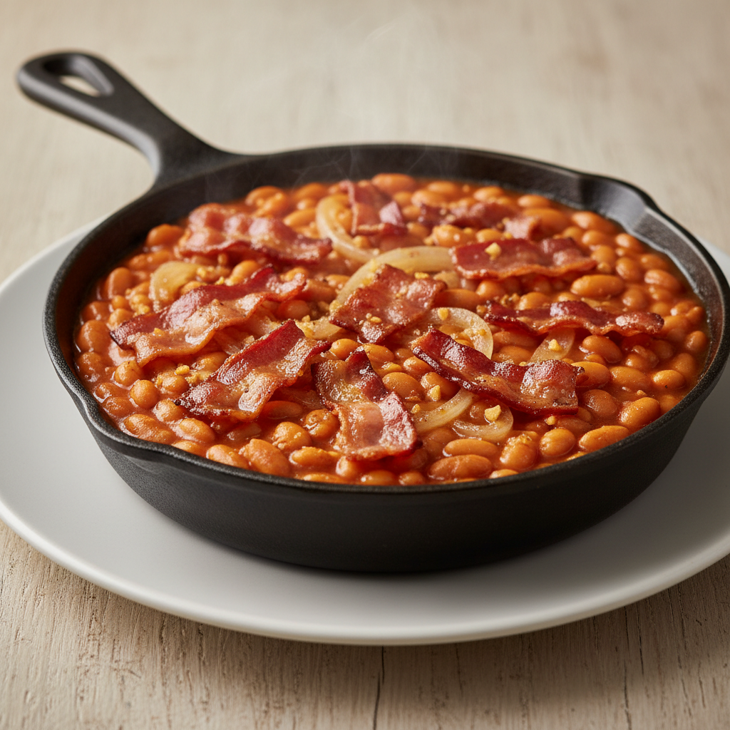 Skillet Baked Beans with Bacon