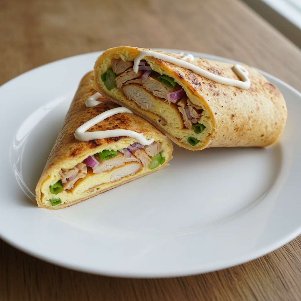 Smoked Chicken and Omelette Wrap