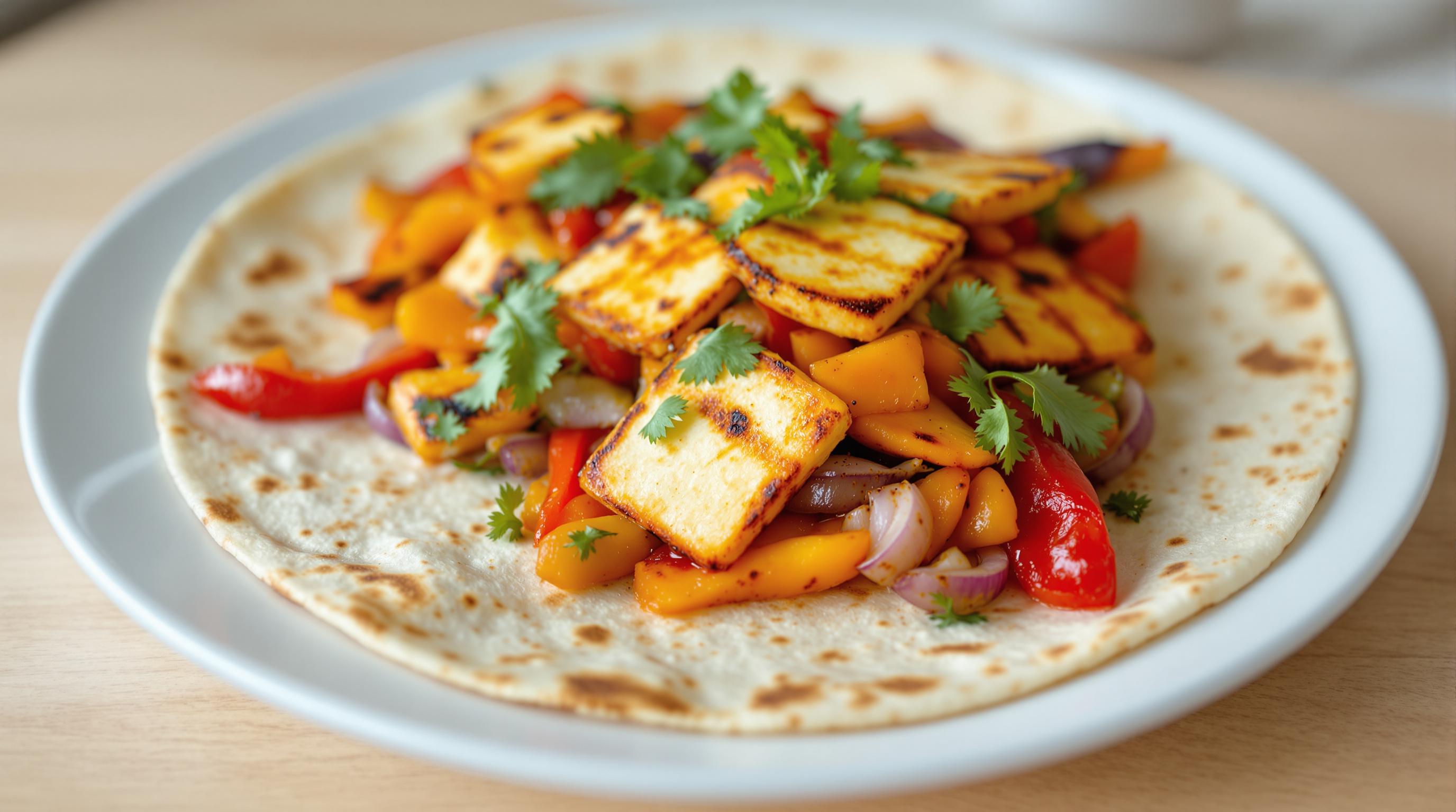 Spicy Halloumi Fajitas