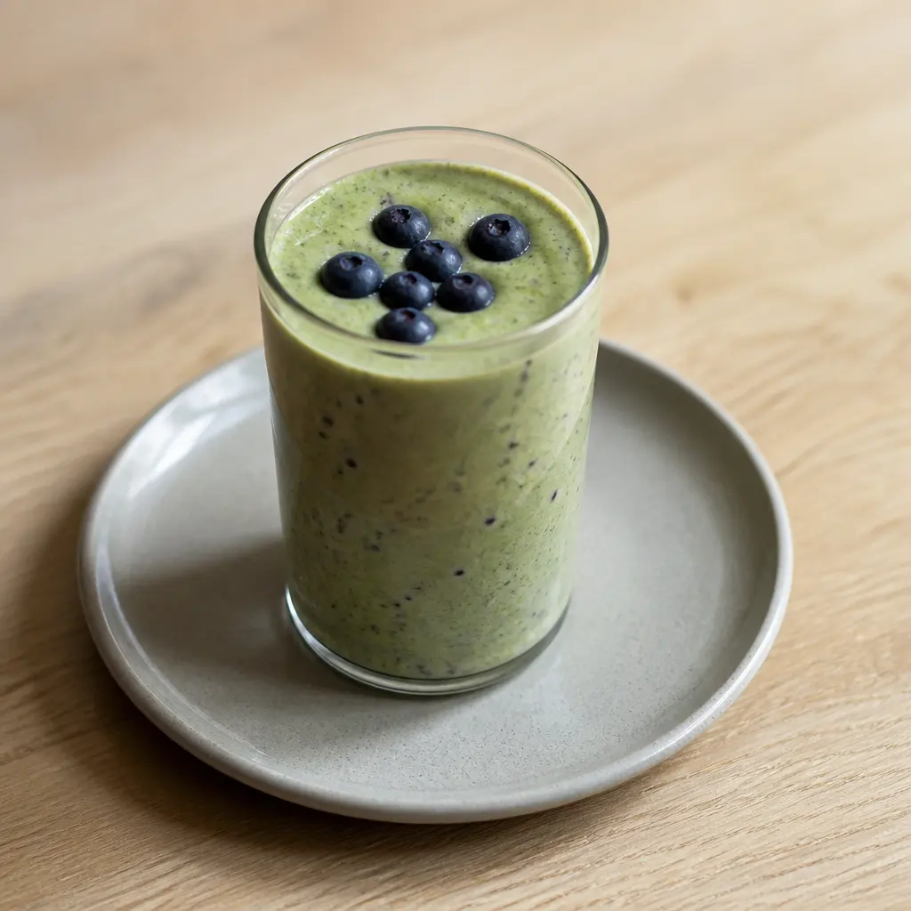 Spinach, Cottage Cheese, and Blueberry Protein Smoothie