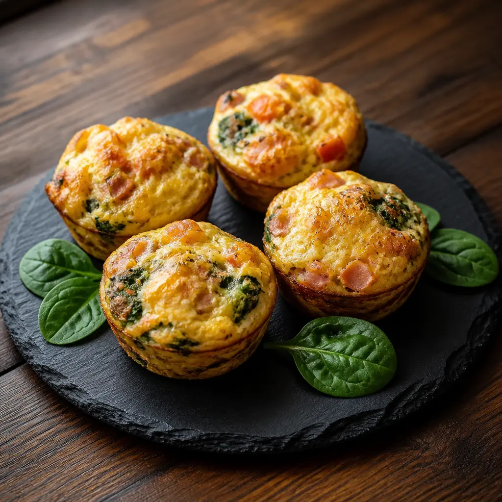 Spinach, Ham, and Egg Breakfast Muffins