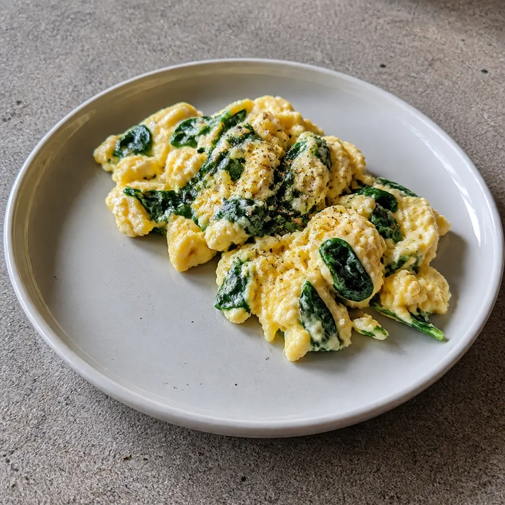 Spinach Scrambled Eggs