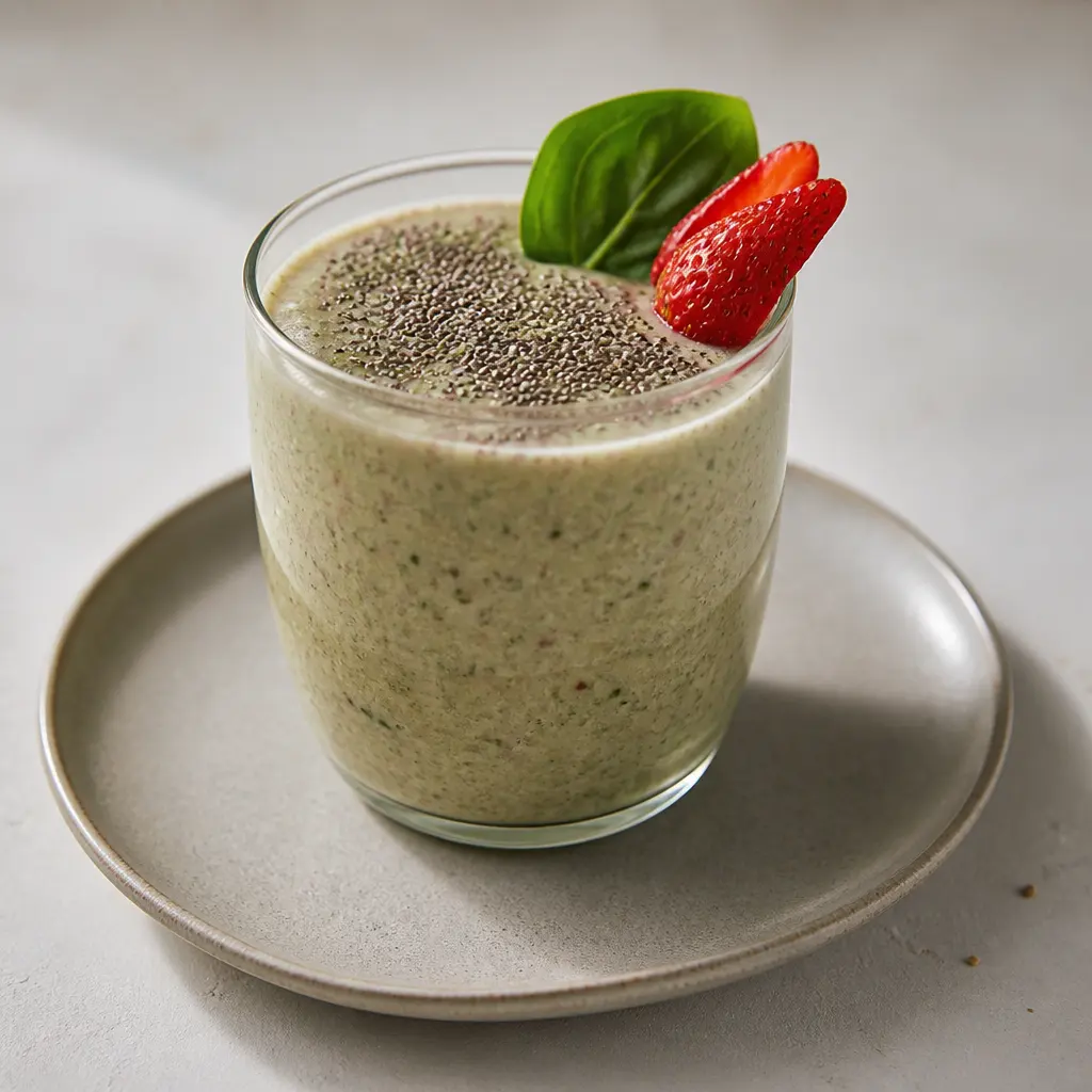 Spinach and Tofu Strawberry Smoothie