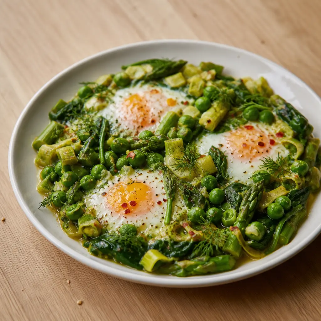 Spring Greens Shakshuka