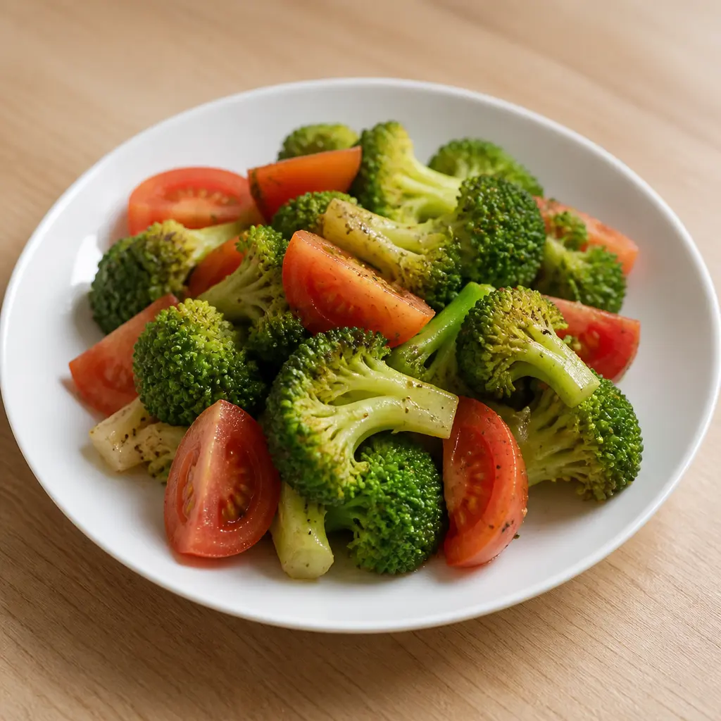 Steamed Broccoli with Tomato