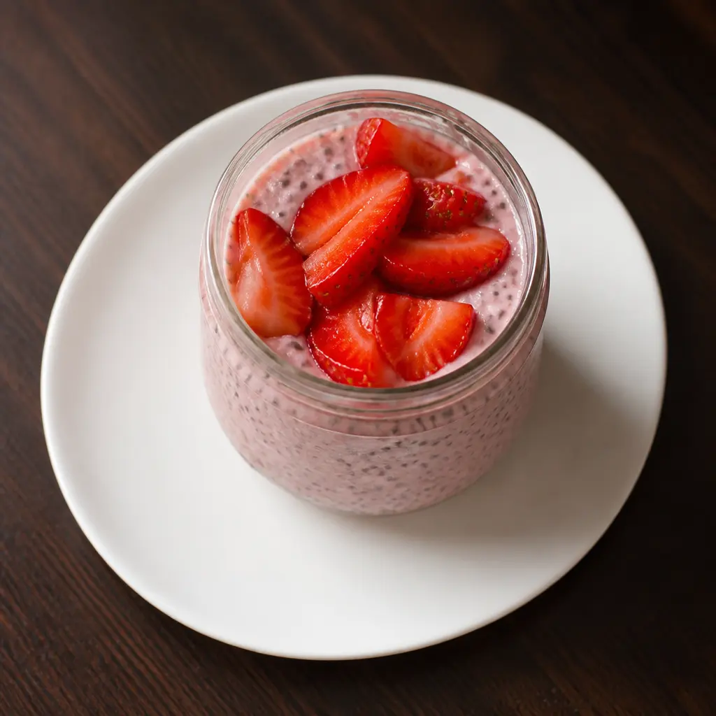 Strawberry Cheesecake Chia Pudding
