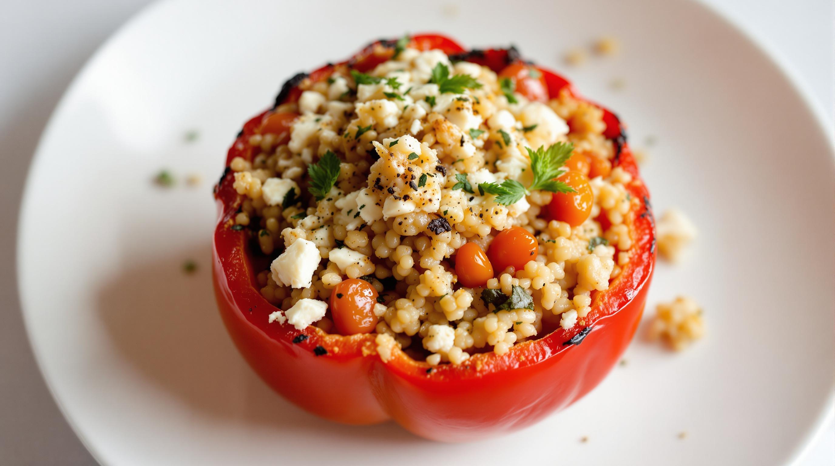 Stuffed Bell Pepper with Quinoa and Feta