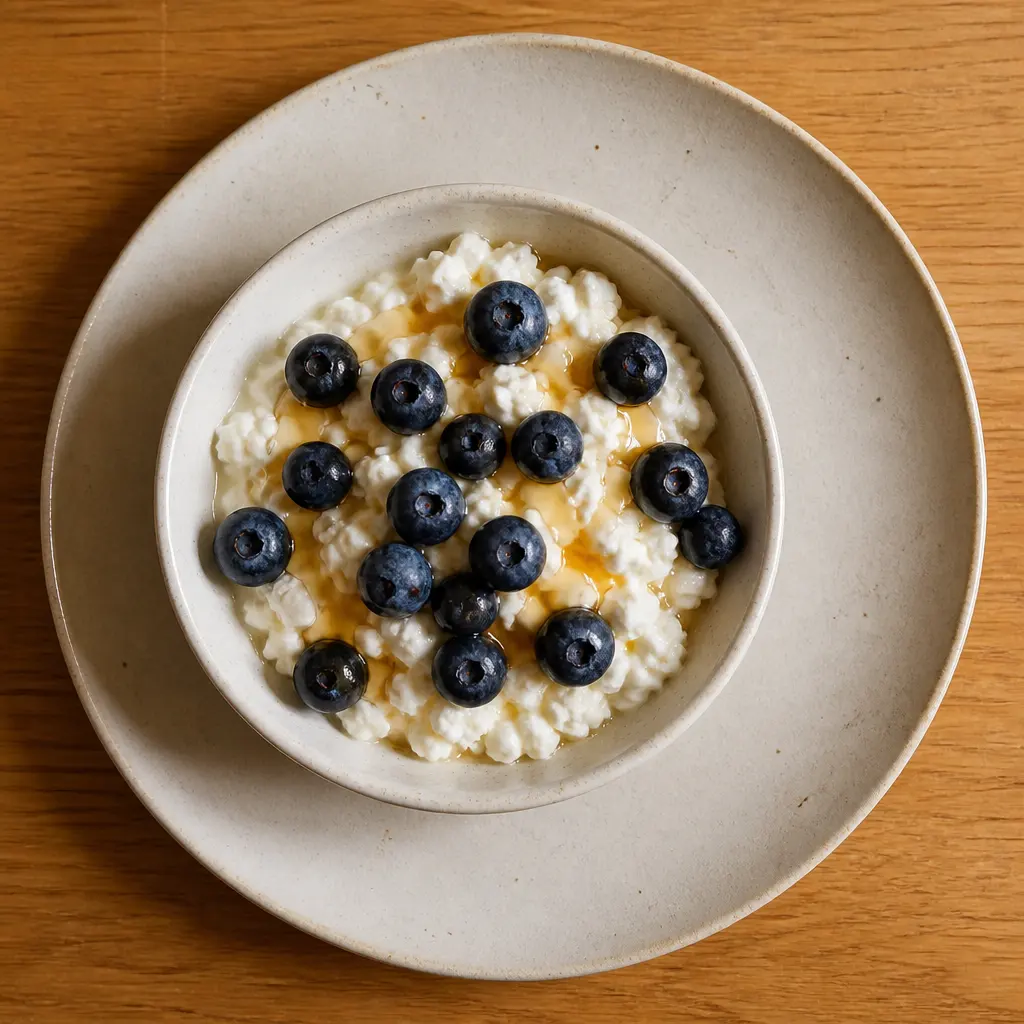 Sweet Cottage Cheese & Blueberries