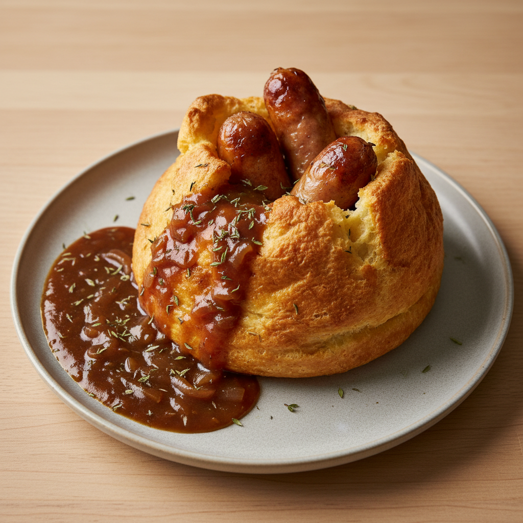 Toad-in-the-Hole with Onion Gravy