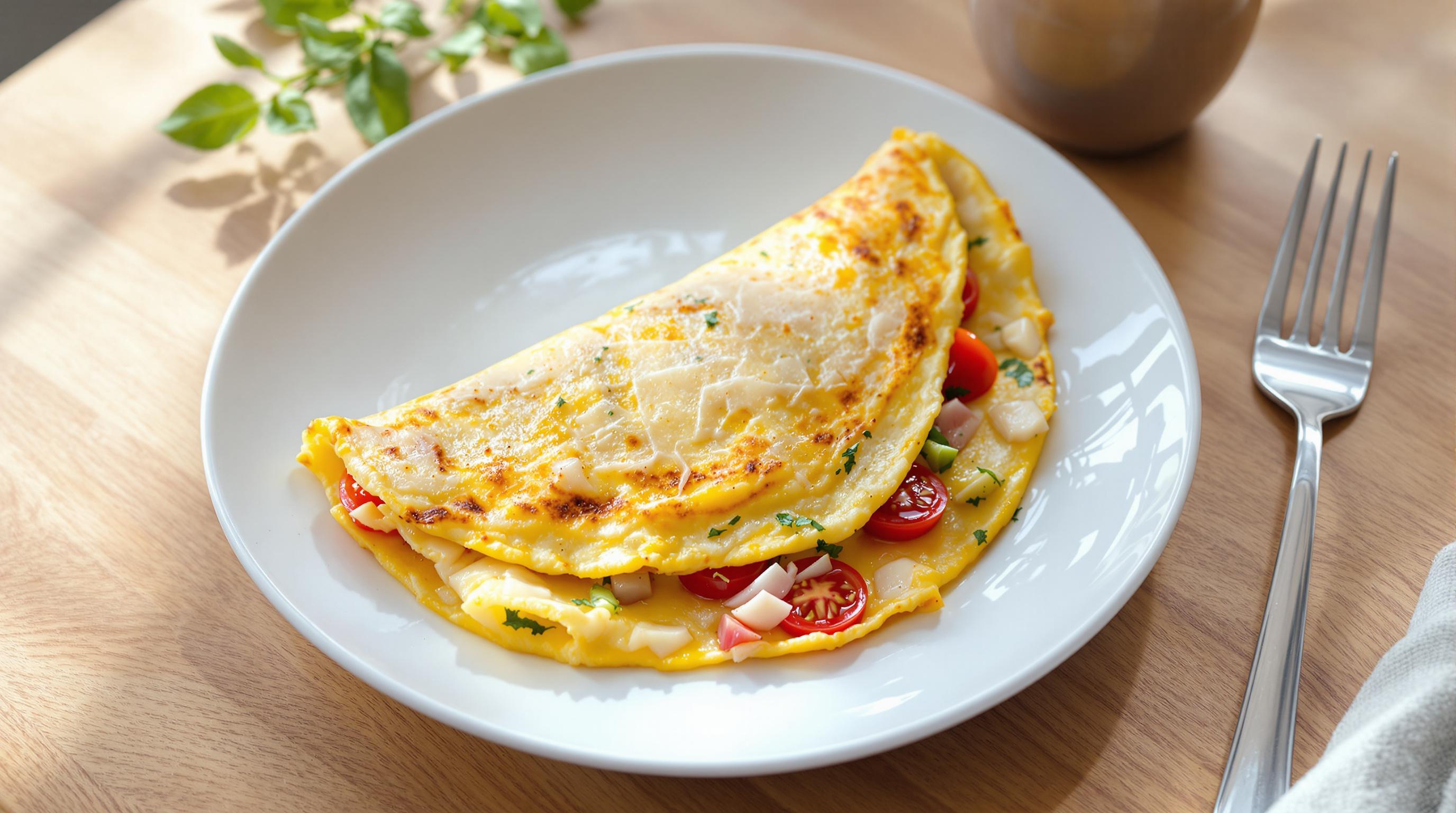 Tomato and Basil Omelette