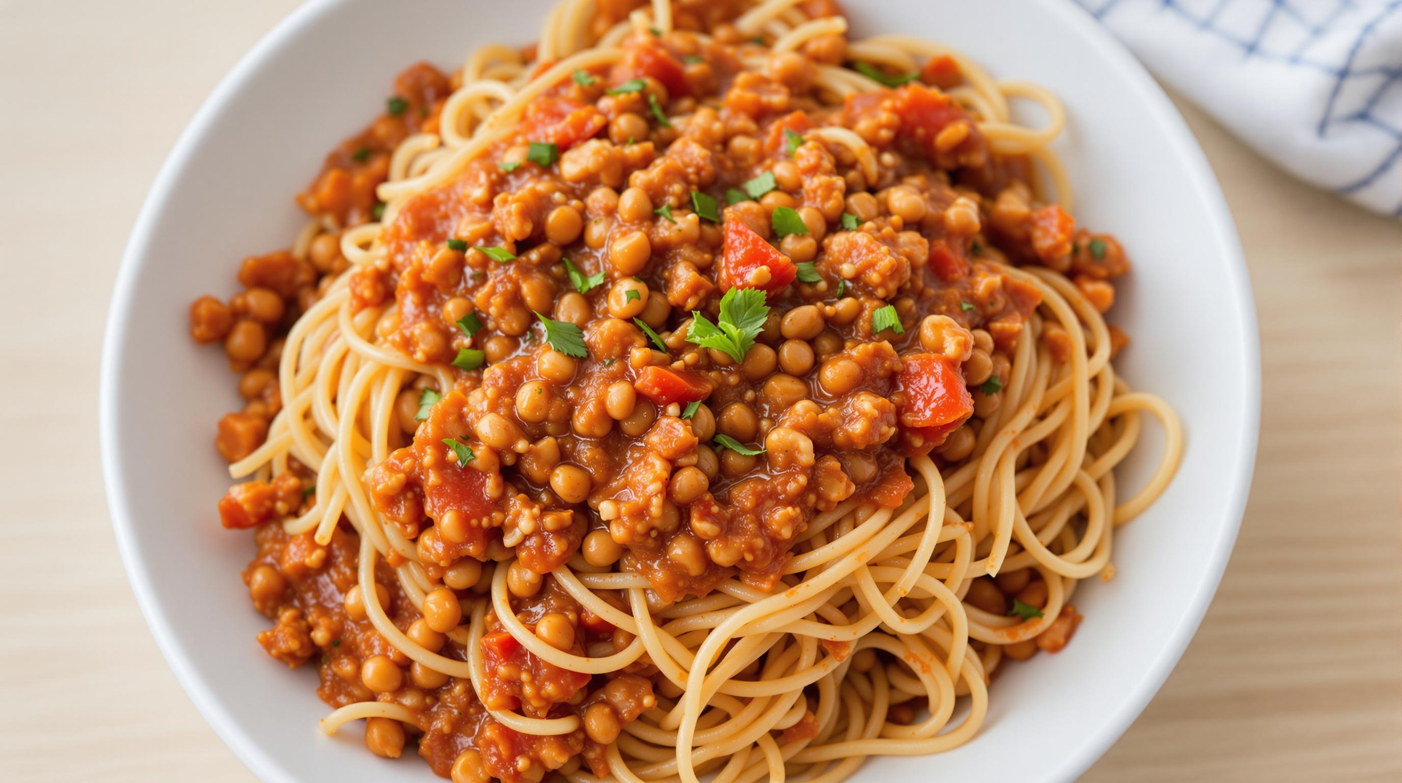 Vegan Walnut Lentil Bolognese