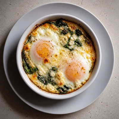 Baked Spinach and Eggs