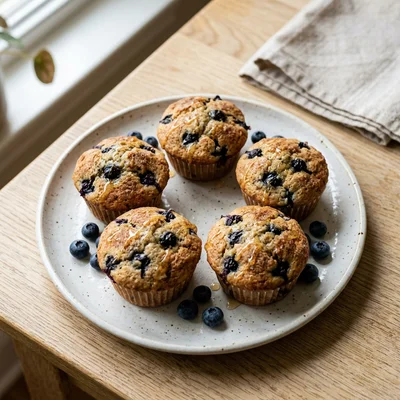 Cinnamon, Banana and Blueberry Muffins