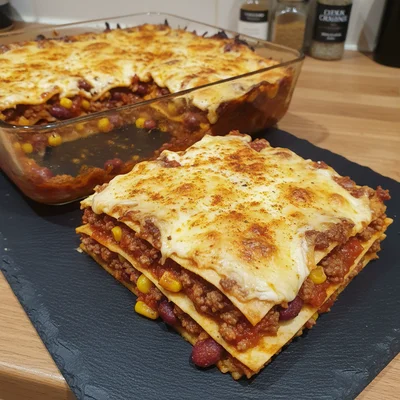 High Protein Mexican Mince Lasagna