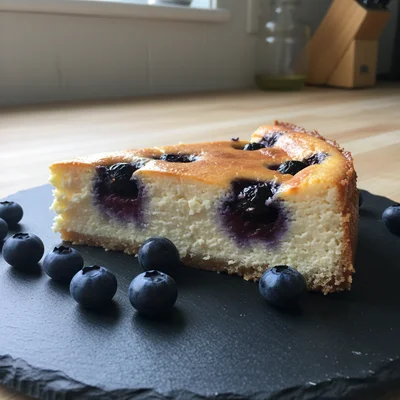 Low Carb Blueberry Cottage Cheese Cheesecake