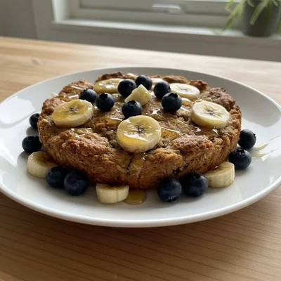 Protein Banana & Blueberry Baked Oats