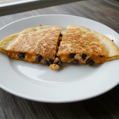Smoky Black Bean and Tofu Quesadilla