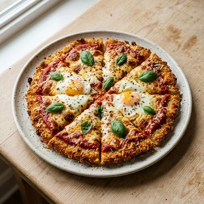 Viral Chicken and Egg Parmesan Pizza