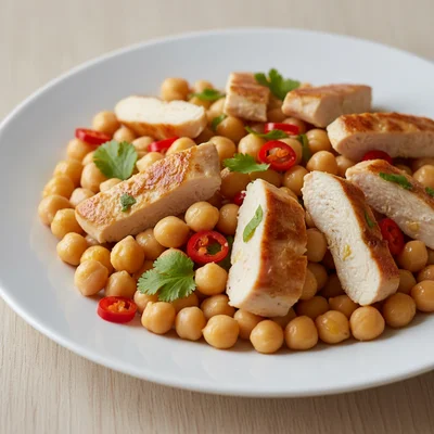 Zesty Spicy Chicken & Chickpea Salad